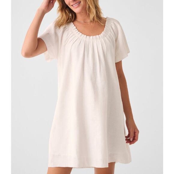 Faherty Annabelle Dress in Whisper White Size Small Organic cotton - Picture 2 of 11